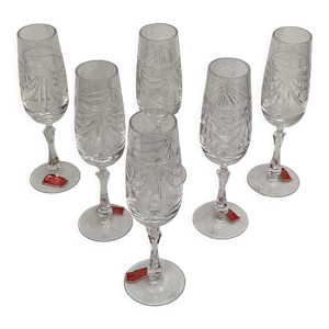 Six flûtes de champagne - cristal lorraine
