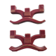 Former pair of burgundy ceramic candlesticks