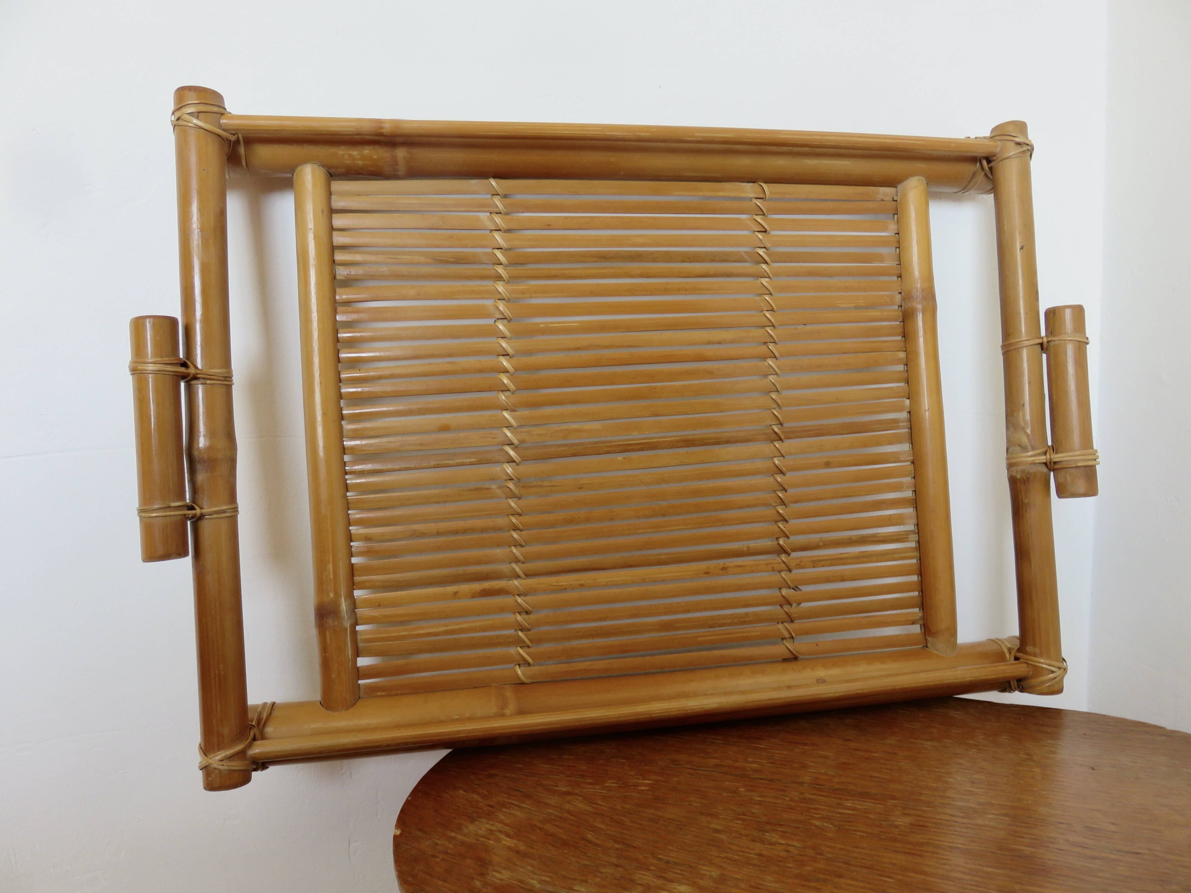 Bamboo tray 60s 70s