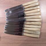 Set of 25 horn and stainless steel knives