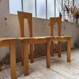 Set of 6 solid oak Seiltz chairs