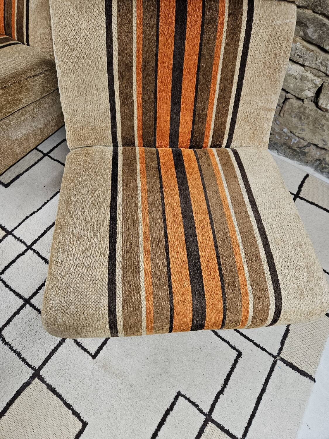 Pair of vintage fireside chairs 1970"