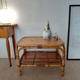 Vintage rattan coffee table