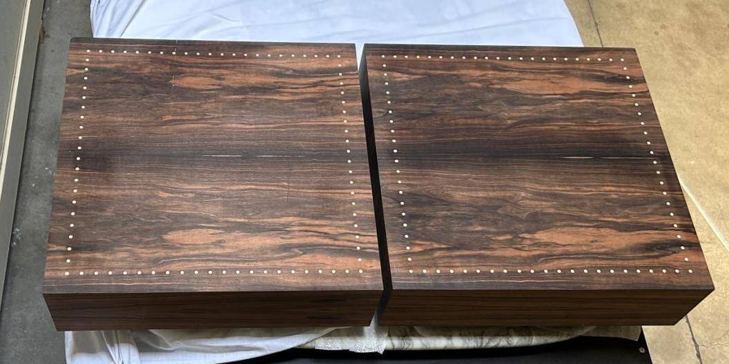 Side table in Macassar ebony