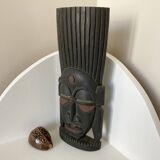 African wooden mask statuette