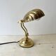 1950s brass "shell" desk lamp, vintage lighting