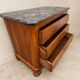 French Louis-Philippe style commode in walnut burl.