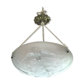 Suspension vasque verre sablé