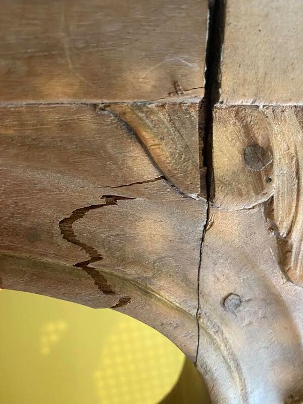 Console en marbre et bois