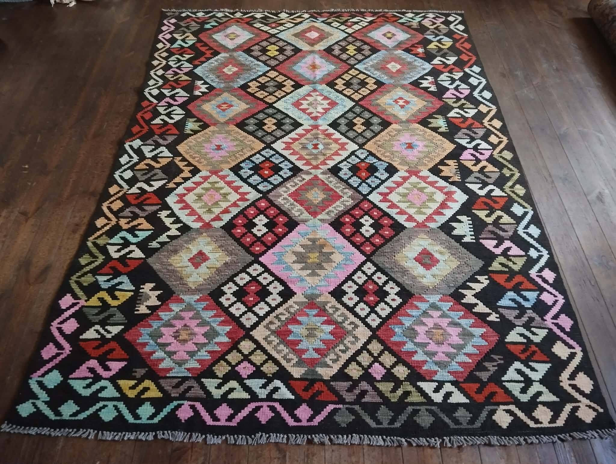 Kilim Persan Qashqaï fait main 260x184cm