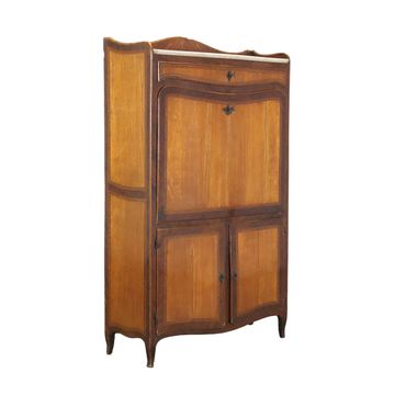 Secrétaire en acajou et sapin antique, Italie, XVIIIe siècle.