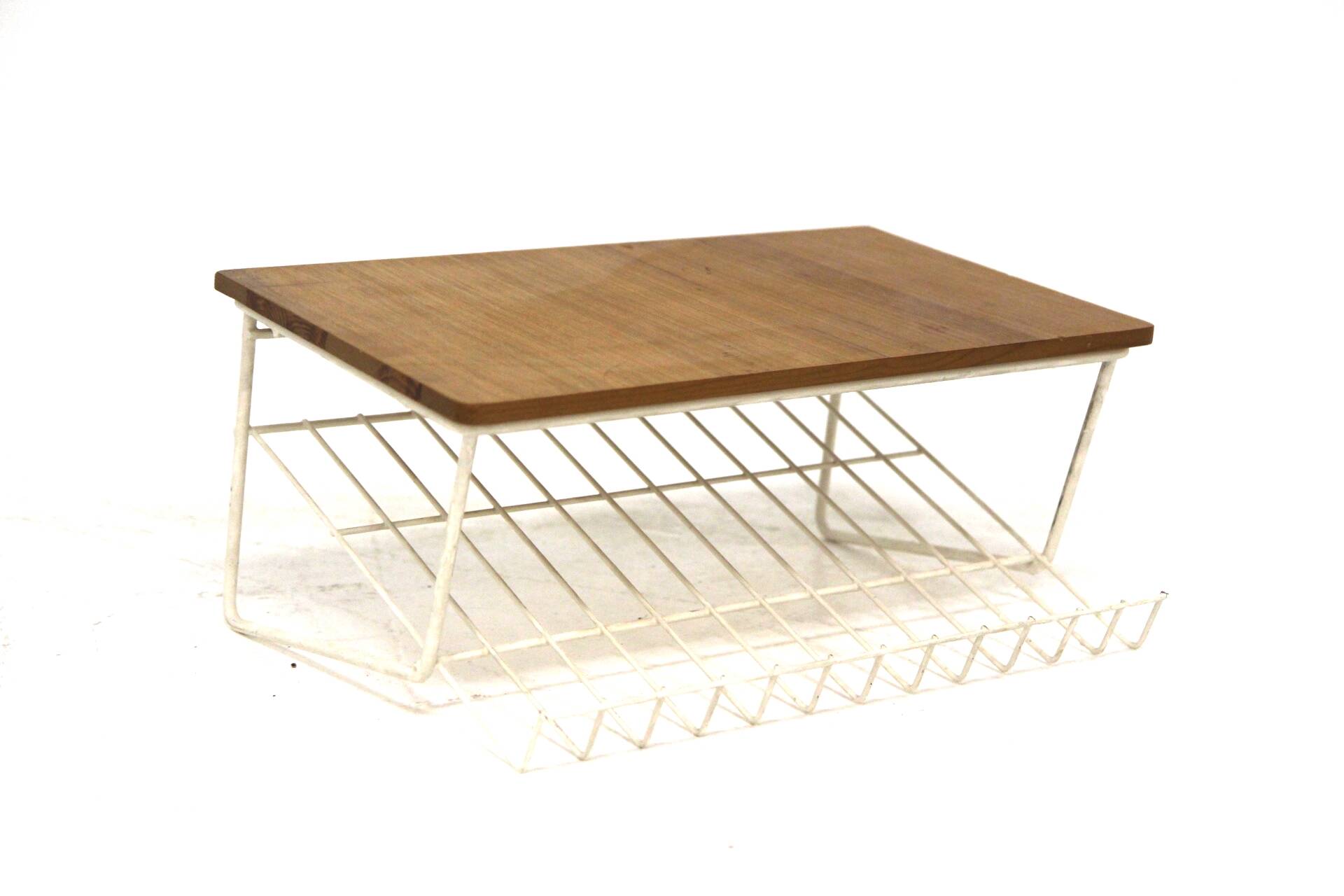 Scandinavian elm wall shelf, Sweden, 1960s