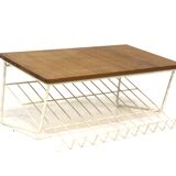 Scandinavian elm wall shelf, Sweden, 1960s