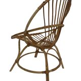 Vintage rattan chair by Dirk van Sliedregt Rohe Noordwolde 1960 in the Netherlands
