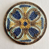 Art Nouveau earthenware bottle coaster/trivet, late 19th/early 20th century