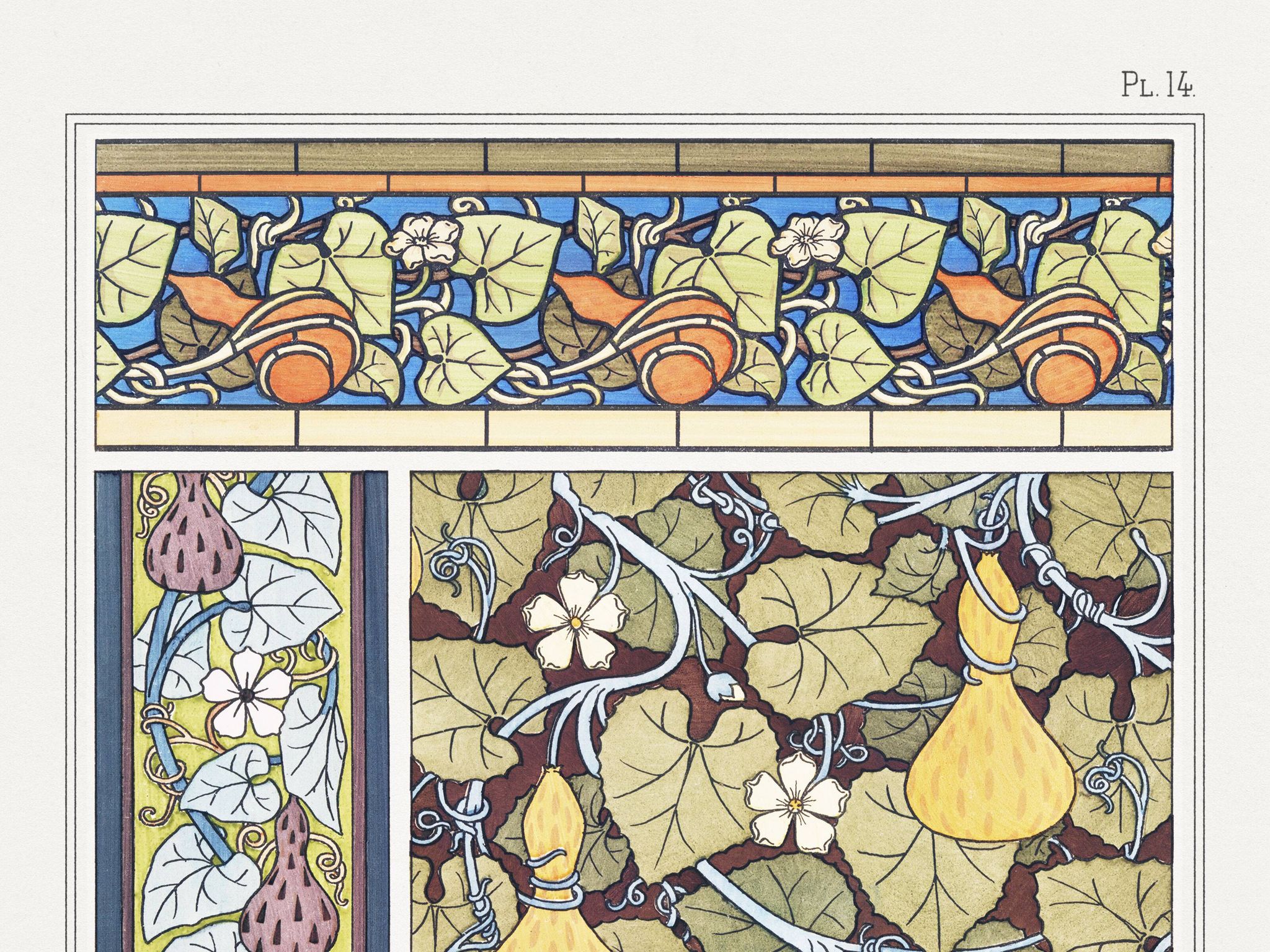 Poster “Squash”, after an Art Nouveau lithograph from 1897