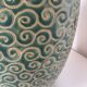 Enamelled ceramic vase with handcrafted decoration