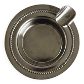 Small ashtray in shiny silver metal