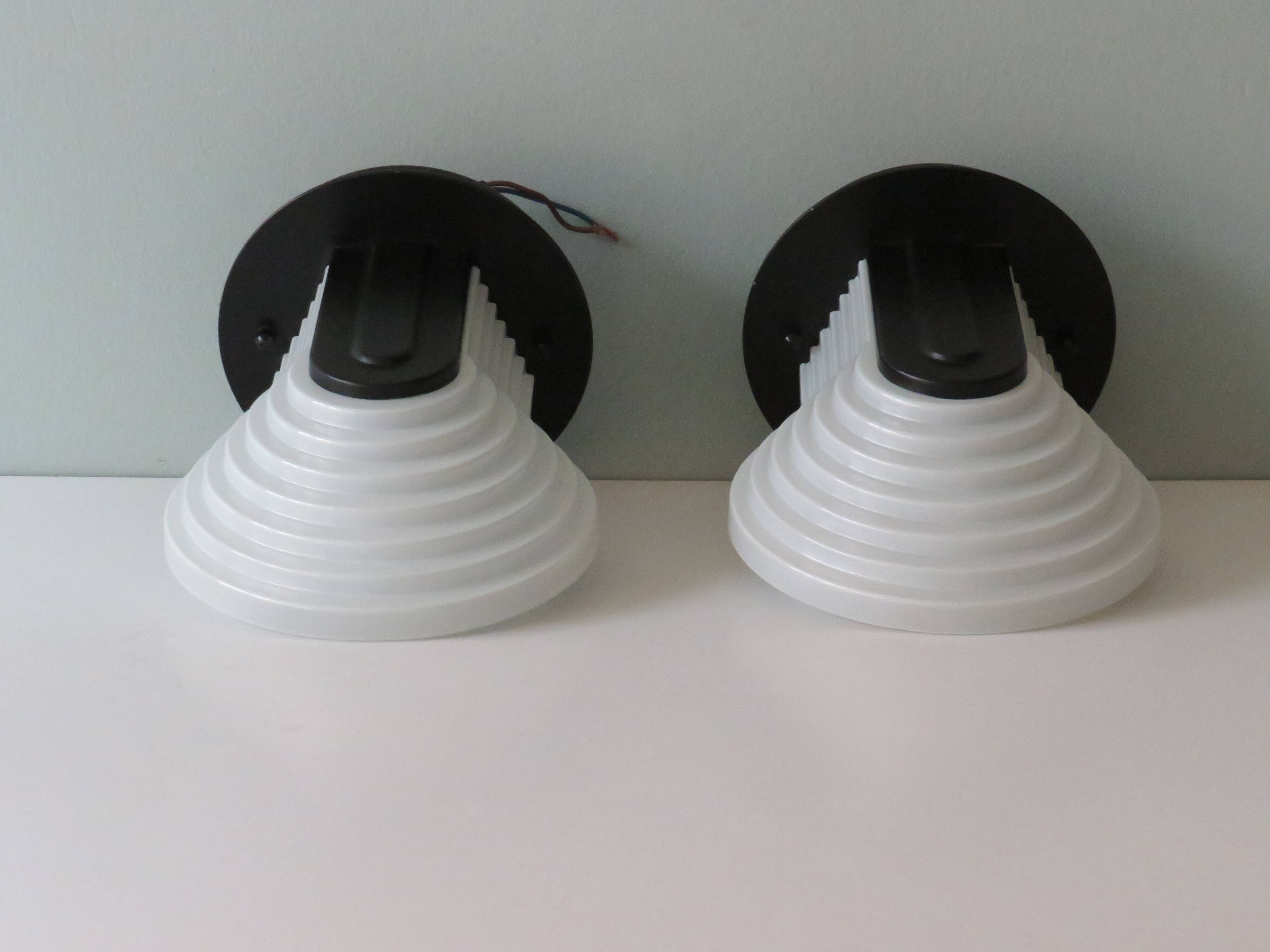 Lot of 2 vintage wall sconces, 1970-1980 Happylight, Netherlands