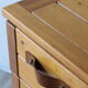 Commode vintage en pin massif et cuir, 1970
