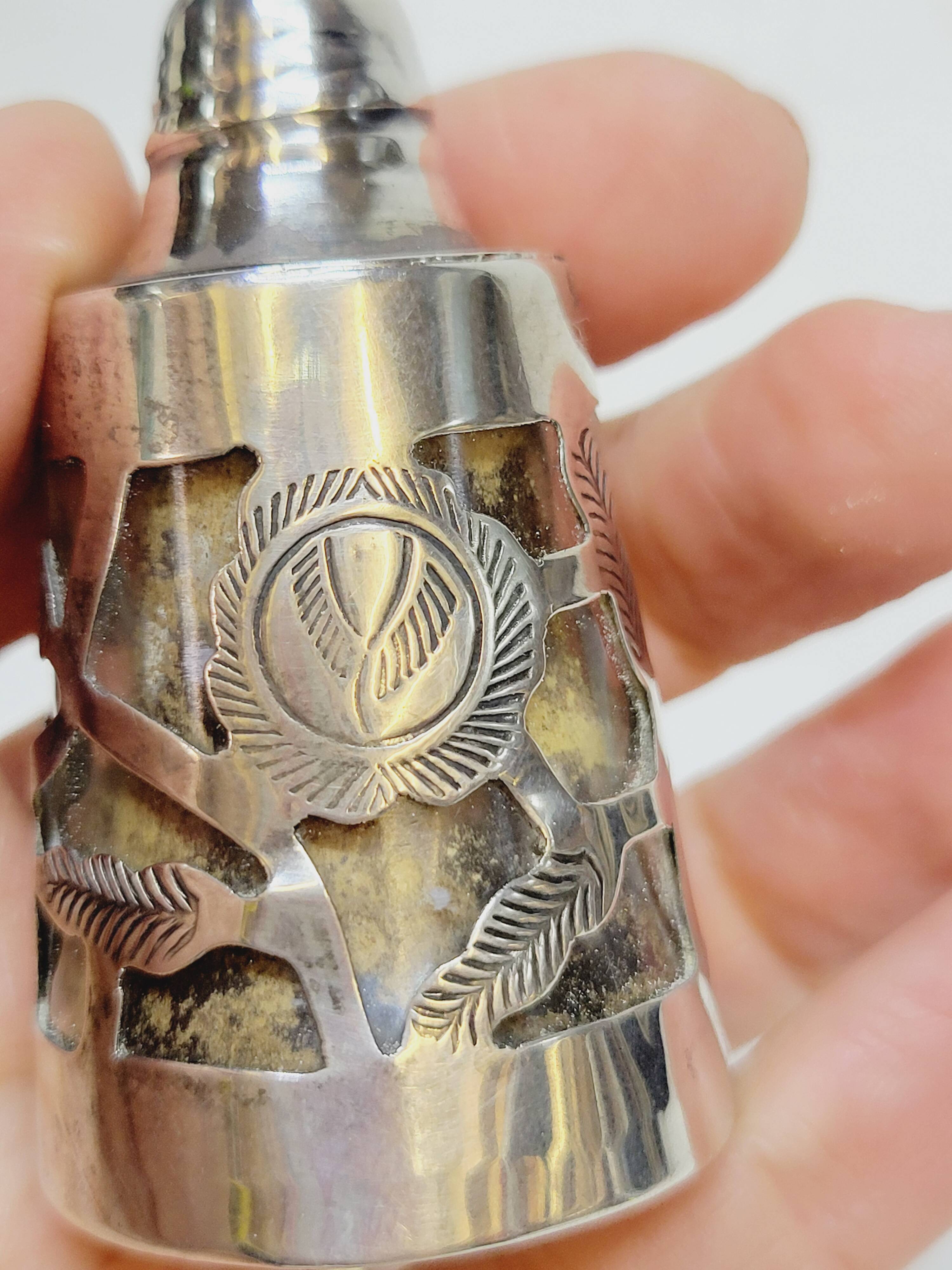 Vintage Mexican 925 Silver Salt and Pepper Shakers