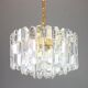Superb brass and crystal glass light fixture Palazzo, Kalmar, Austria, 1970.