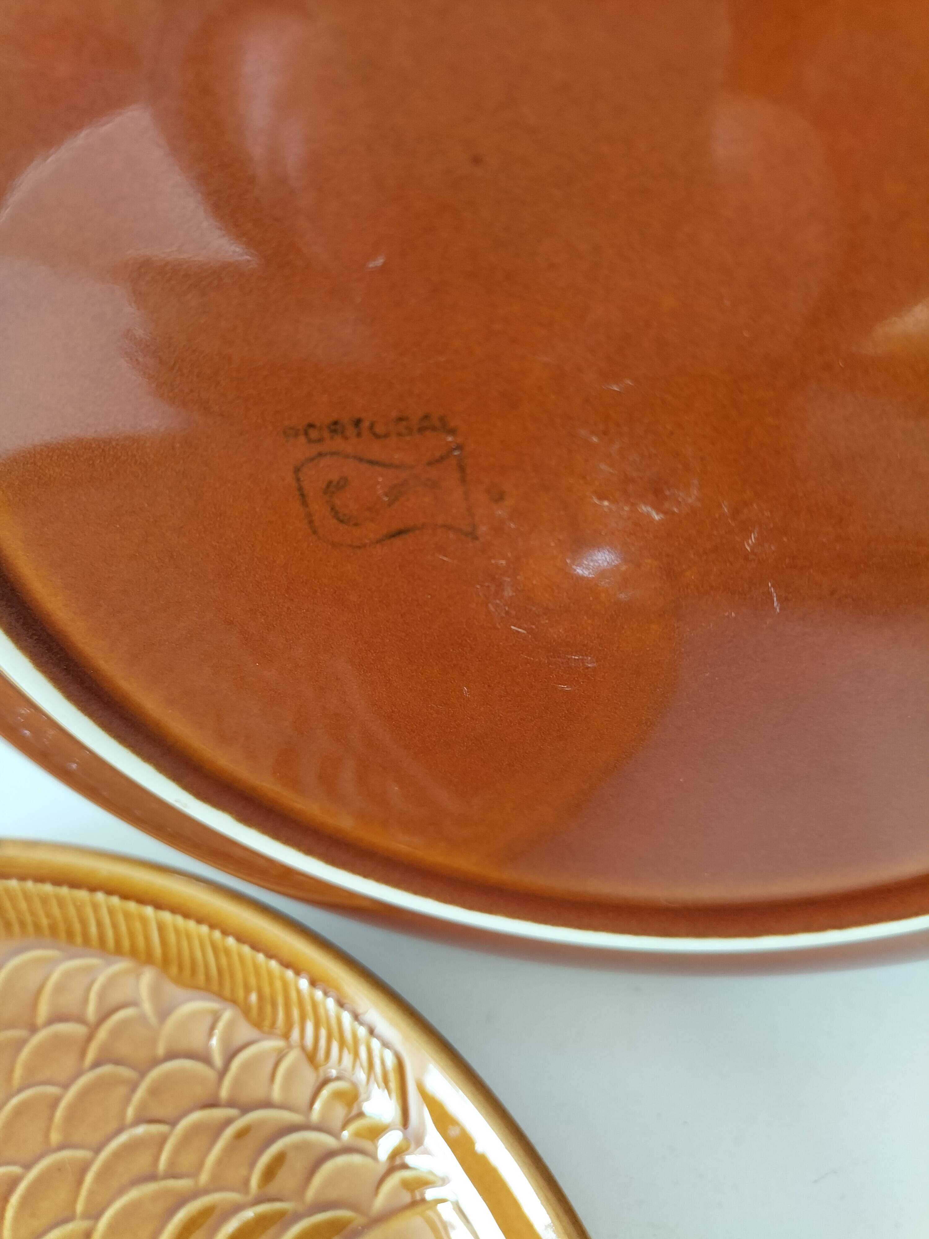 Sela Fish Barbotine Plate Set (Portugal)
