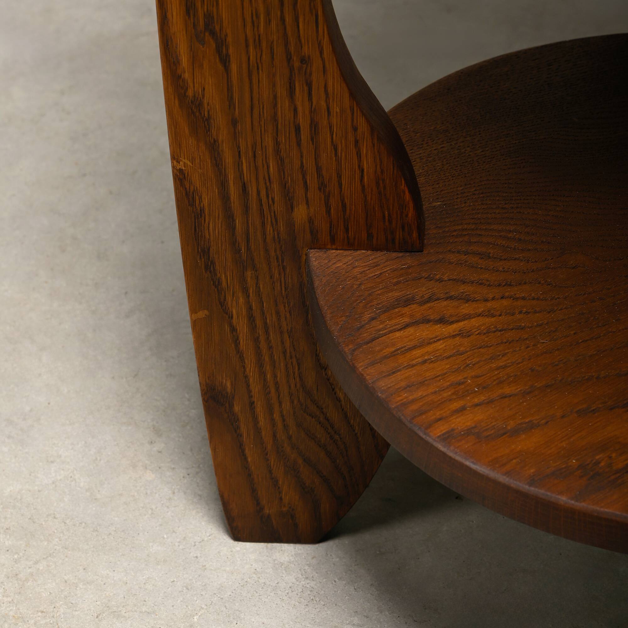 Dutch Art Deco Amsterdam School small side table or plant table solid oak