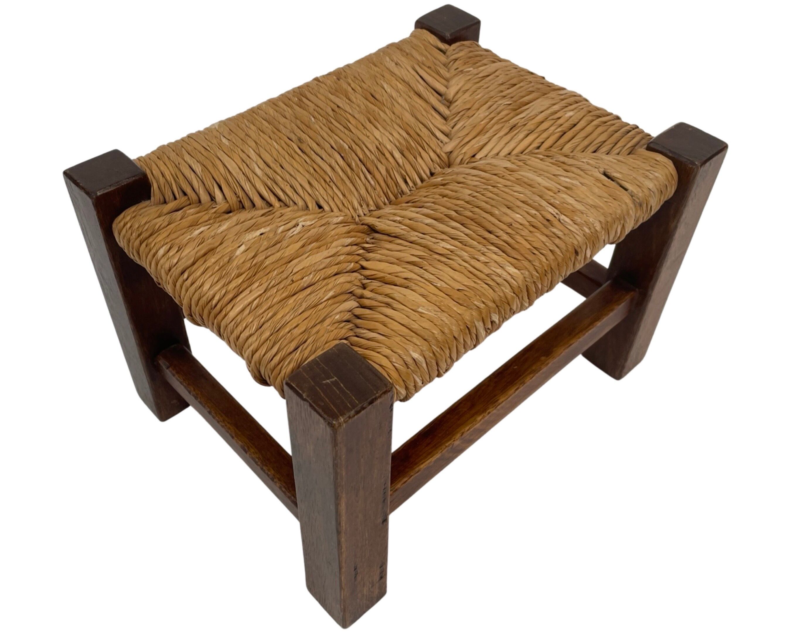 Vintage footstool stool minimalist