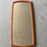 Rounded mirror teak 1950 - 79x35cm
