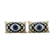 Set of two silk ikat eye velvet pillow cover