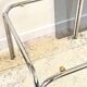 1970s coffee table glass and chrome steel