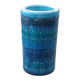 Ceramic vase Bitossi Aldo Londi blue Rimini series 1970s