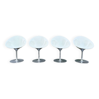 Set of 4 Eros chairs by Philippe Starck for Kartell