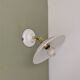 Vintage white opaline lampshade wall lamp