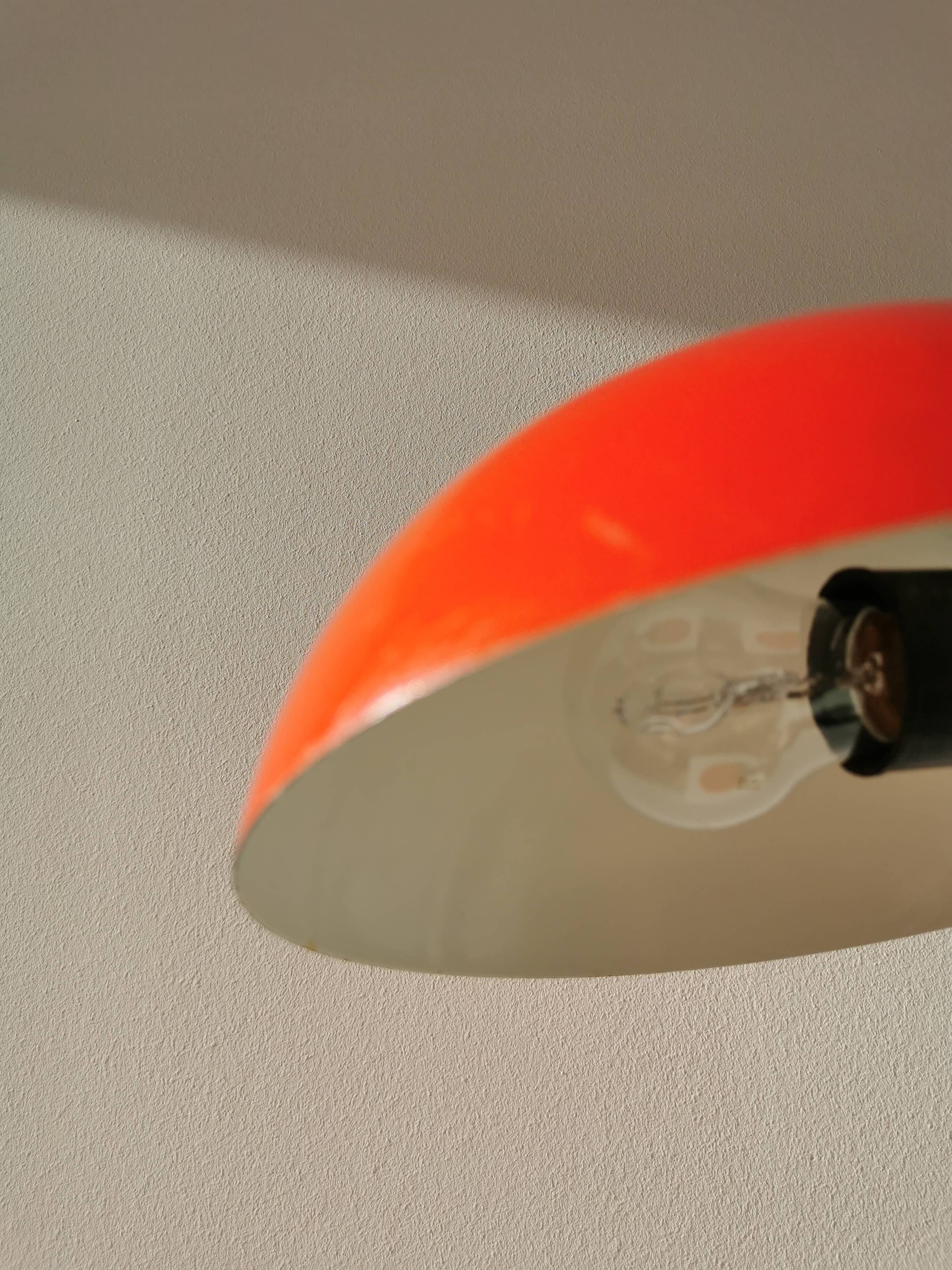 Vintage Red Desk Lamp: Mid-Century Modern Oslo Table Light