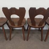 Set of 6 brutalist bistro chairs