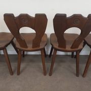 Set of 6 brutalist bistro chairs