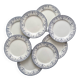 8 assiettes plates en terre de fer « Balzac » Choisy le Roi