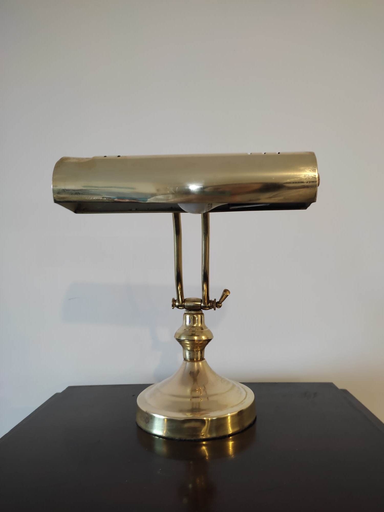 Brass desk or banker lamp