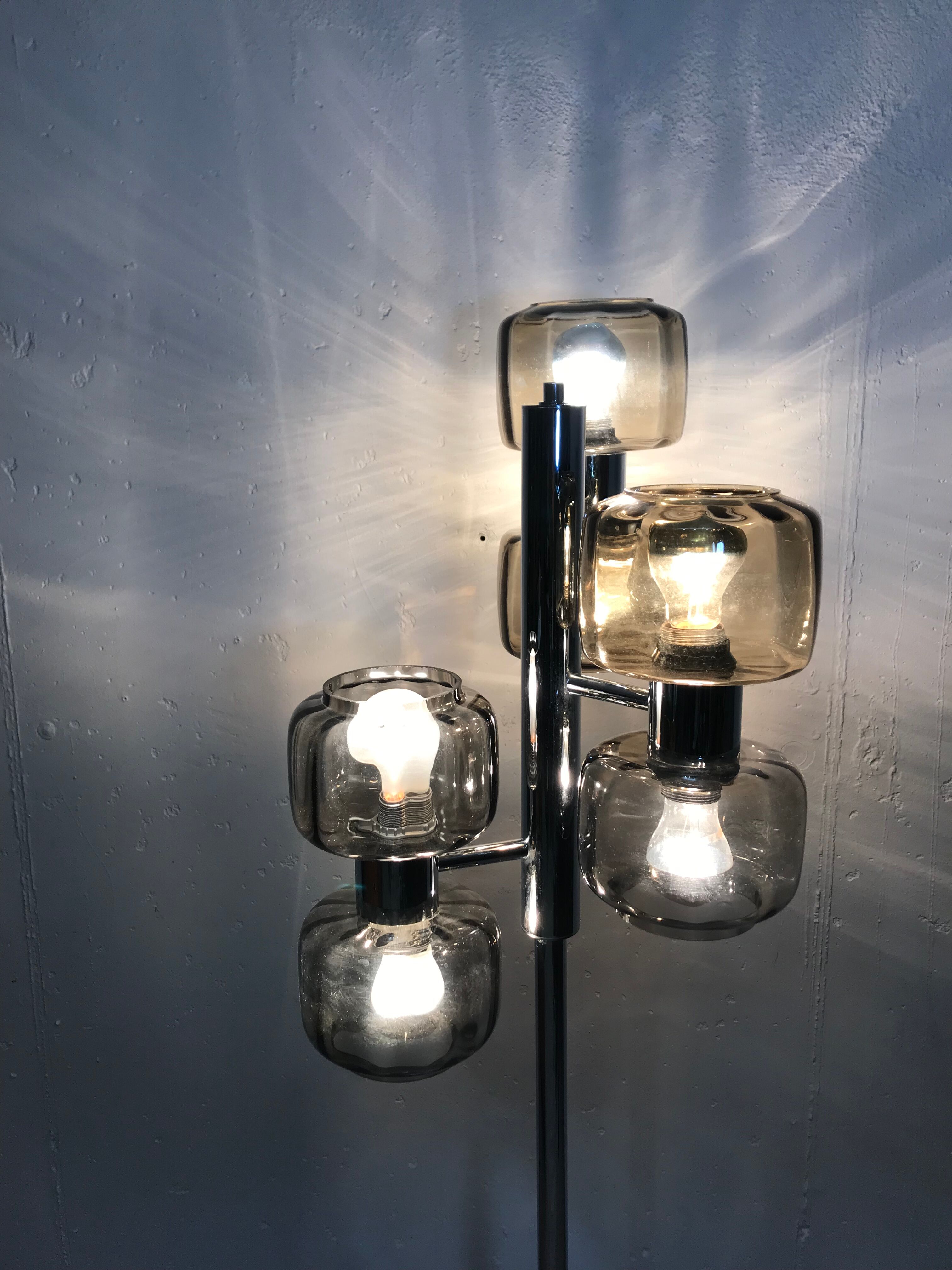 Floor lamp 6 lights 70s