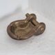 Clevis armrest ashtray in solid brass, nautical, 1950s/60s