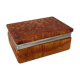 Vintage box in orange alabaster and chrome metal, Italy 1970s