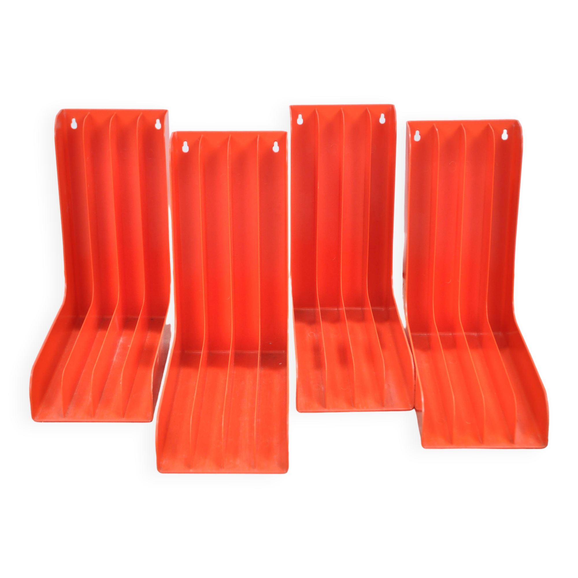 Orange vinyl rack