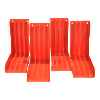 Orange vinyl rack