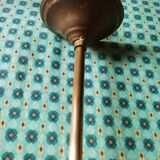 Art Deco pendant lamp in pink glass