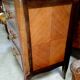 Curved Louis XV commode in marquetry – marble top – 19th century