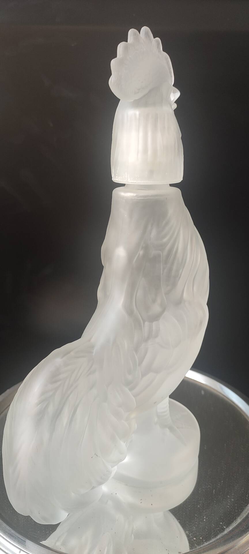 Zoomorphic carafe (28 cm) in Italian frosted glass - 1970s