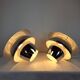 Paire de suspensions chrome Space Age vintage