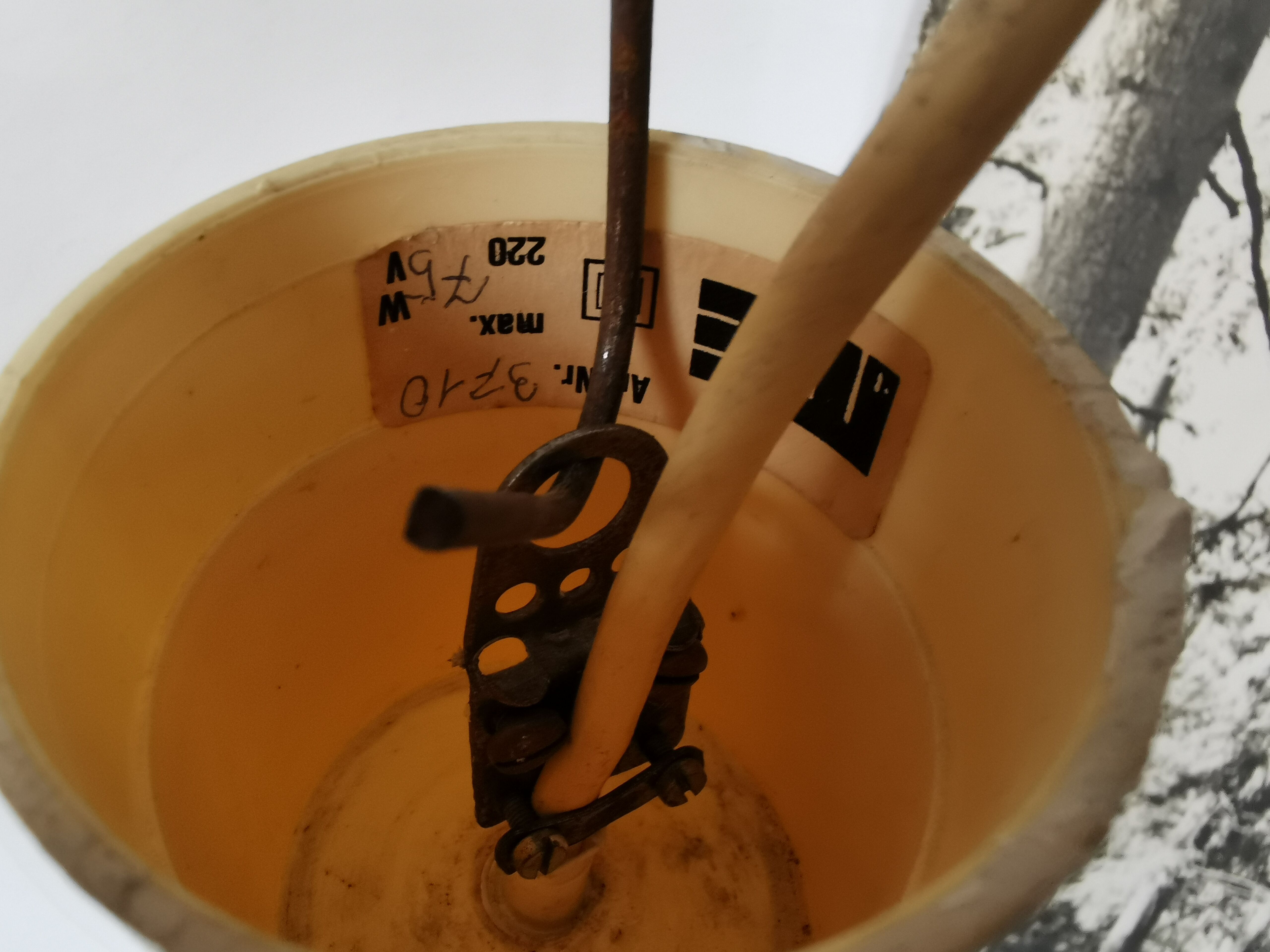 Vintage mother-of-pearl chandelier from the 70s